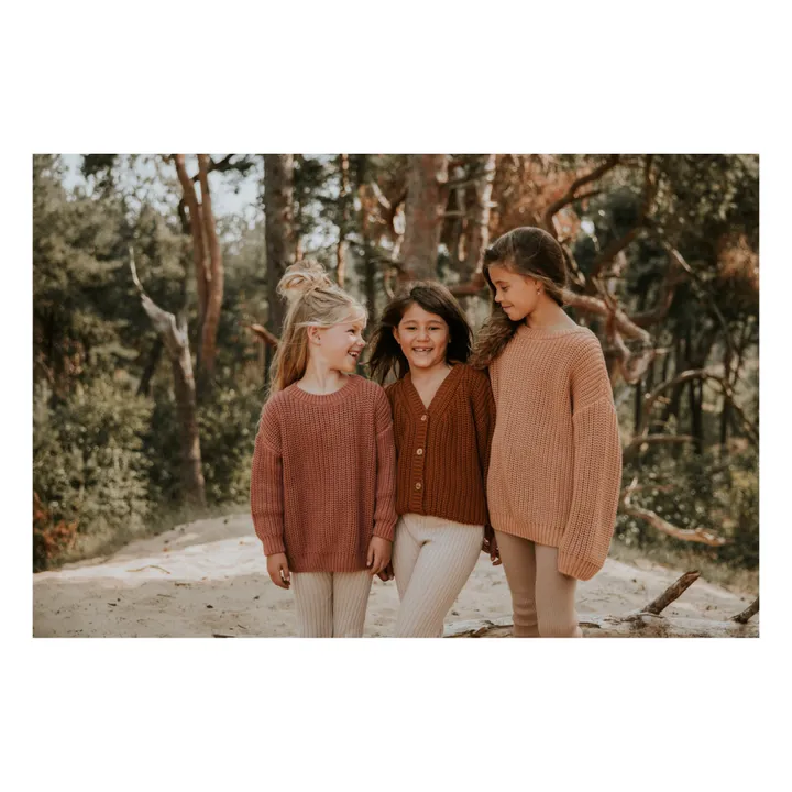 Yuki Cardigan Chunky Coton Bio | Marron