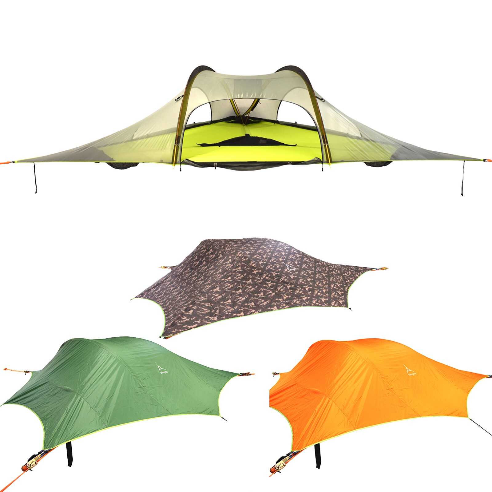 TENTSILE Baumzelt Stingray 3.0 Trekking 2-3 Personen Biwak Flug Zelt Hänge Matte Farbe: Camouflage