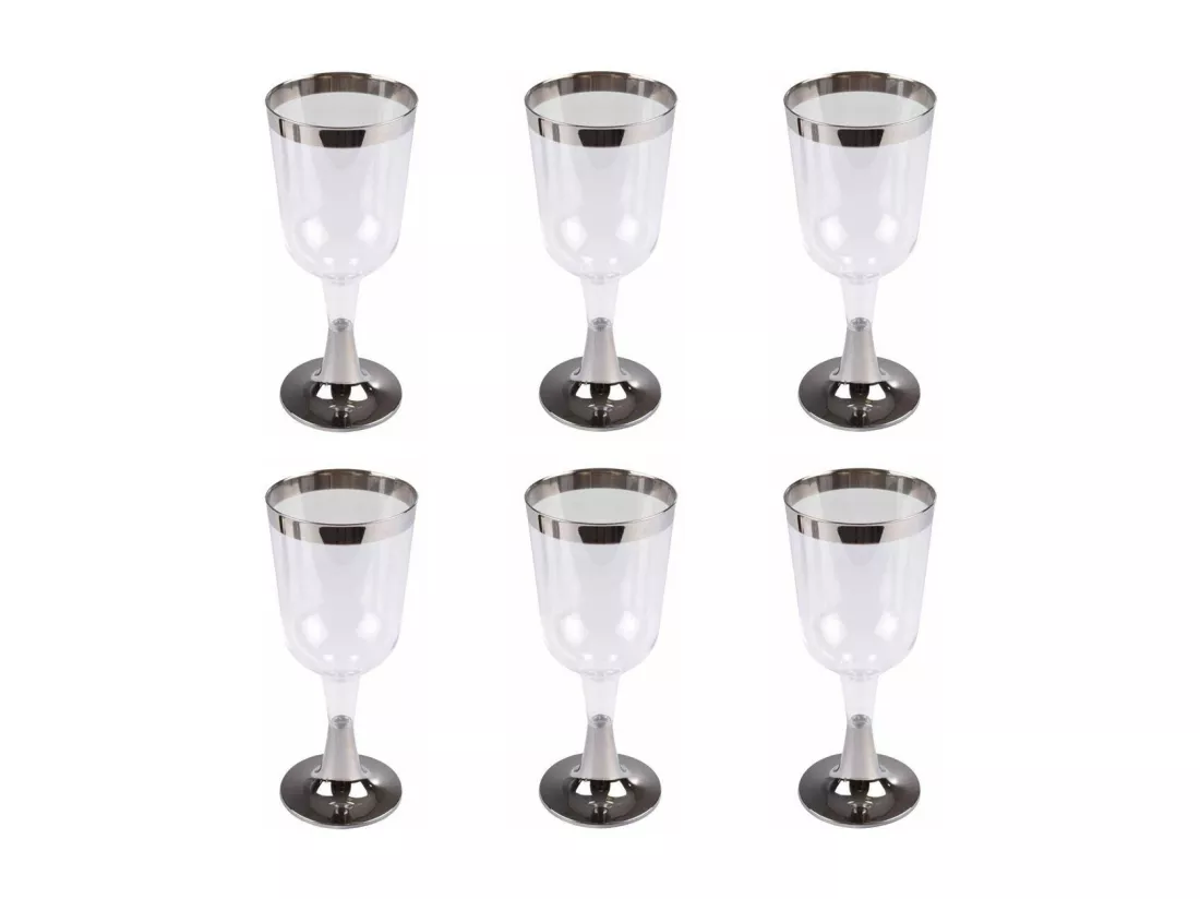 Lot de 6 Verres à Vin Réutilisable 