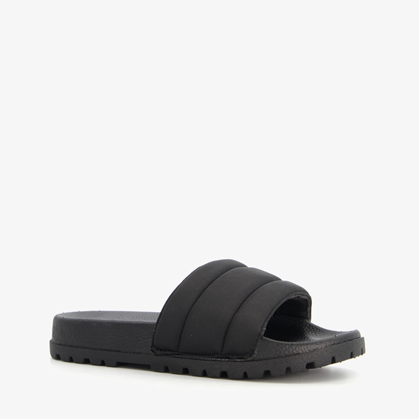 Dames badslippers zwart