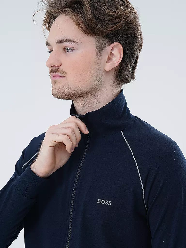 BOSS Loungewear Sweatjacke  dunkelblau