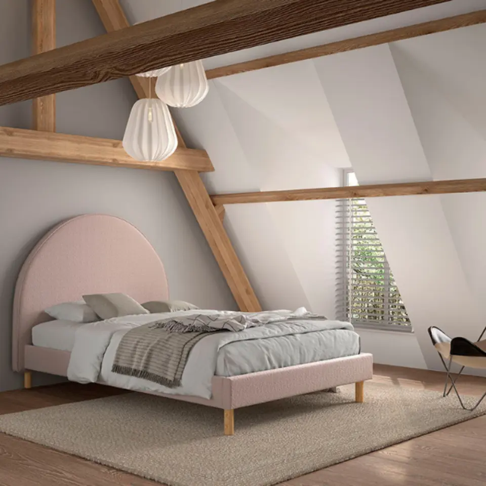 Vipack bed Moon - roze - 140x200 cm