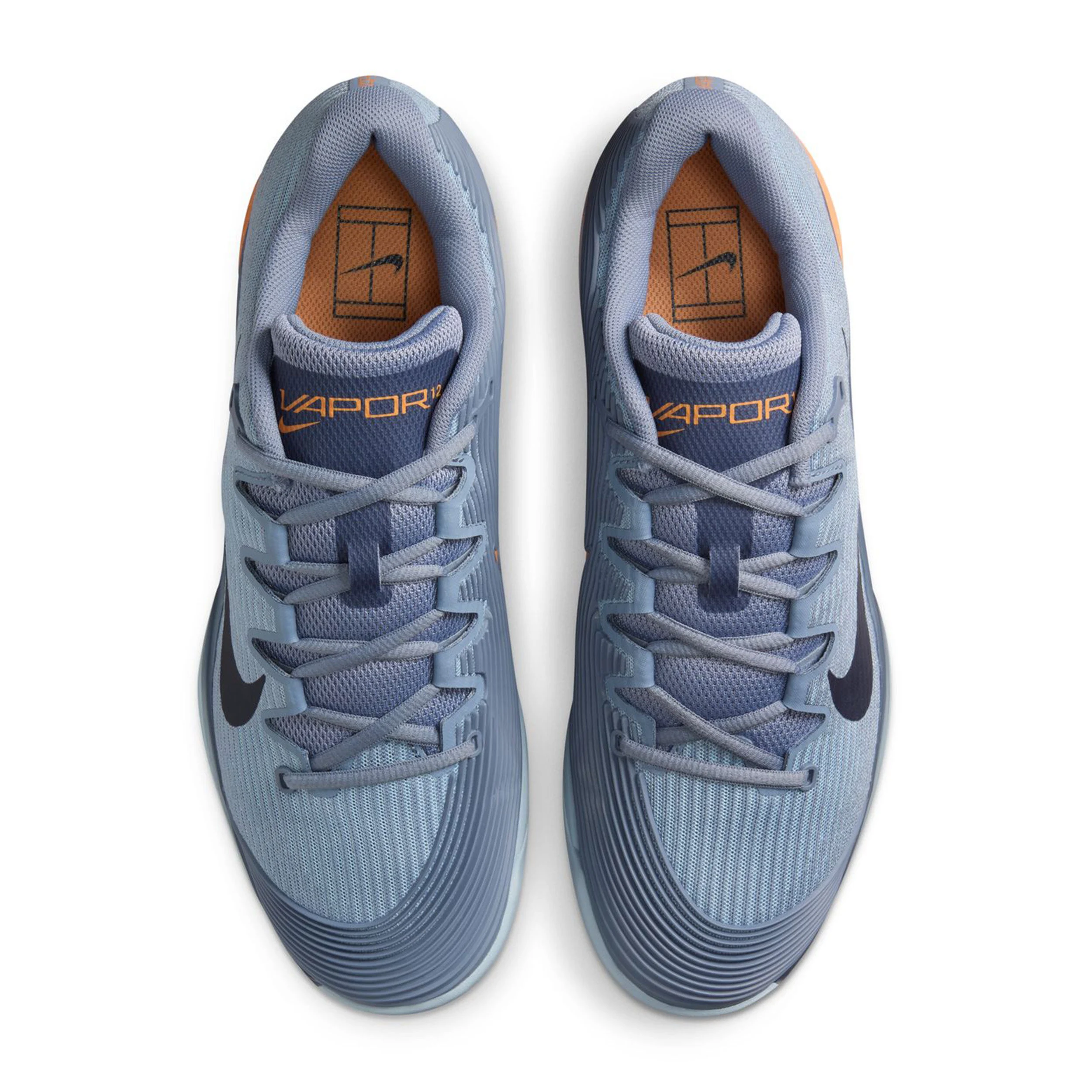 Nike Vapor 12 Chaussures Toutes Surfaces Hommes - Bleu Gris, Abricot