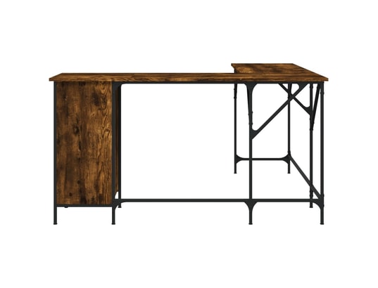 VIDAXL - Bureau chêne fumé 141x141x75 cm bois d'ingénierie