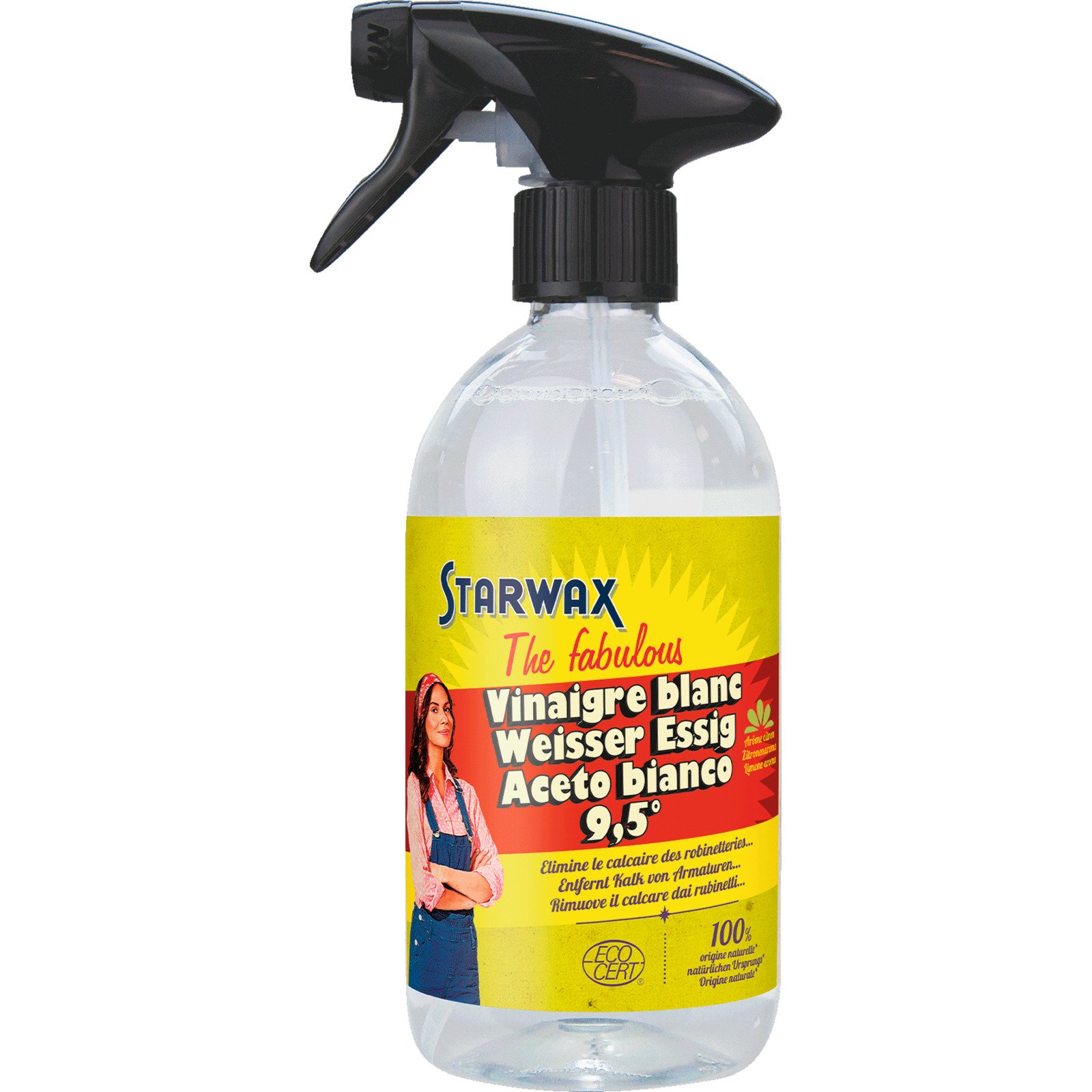 Starwax Weisser Essig 9.5° Zitrone 500 ml