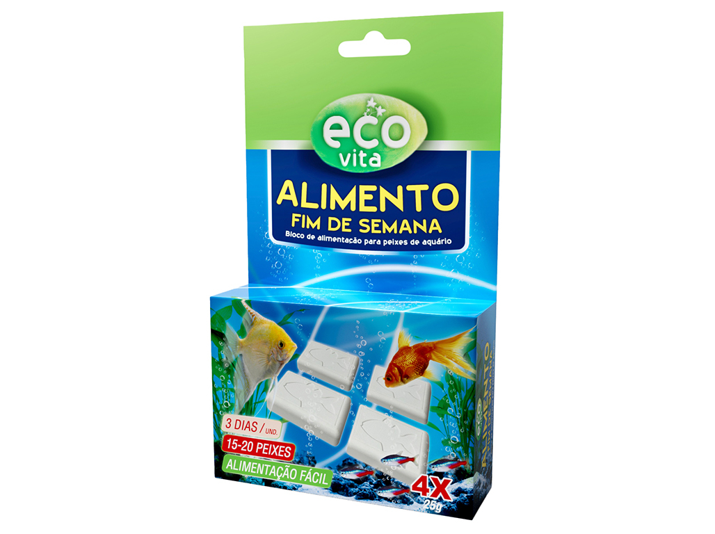 ALIMENTO PARA PEIXES ECO-VITA FIM DE SEMANA 4X25G