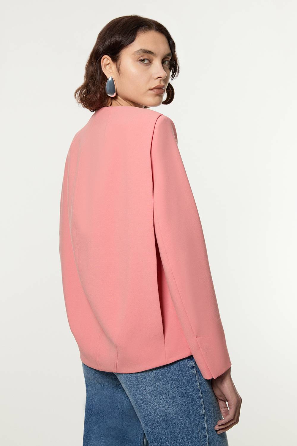 KarenMillen Compact Stretch Tailored Seam Detail Blazer