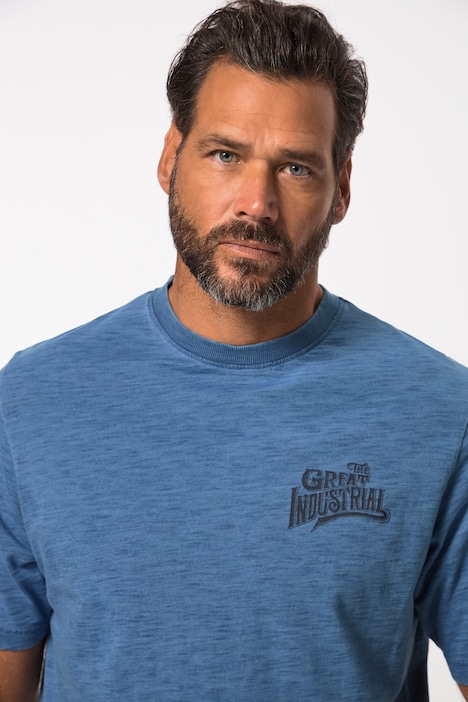 T-Shirt, Halbarm, Brust-Print, Vintage-Look, bis 8XL