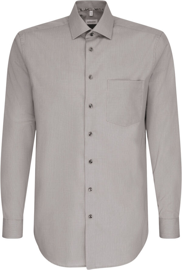 Seidensticker Business Shirt Regular Long sleeve Kent-Collar Uni Grey