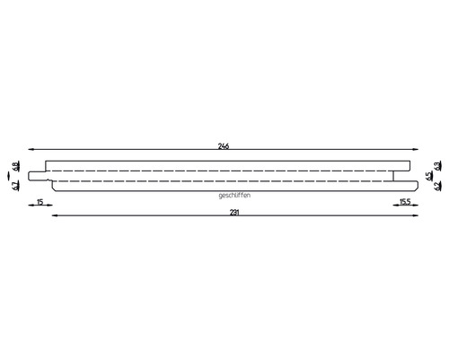 Afgeschuind profiel 3-laags paneel sparrenwit 19x246x2450 mm