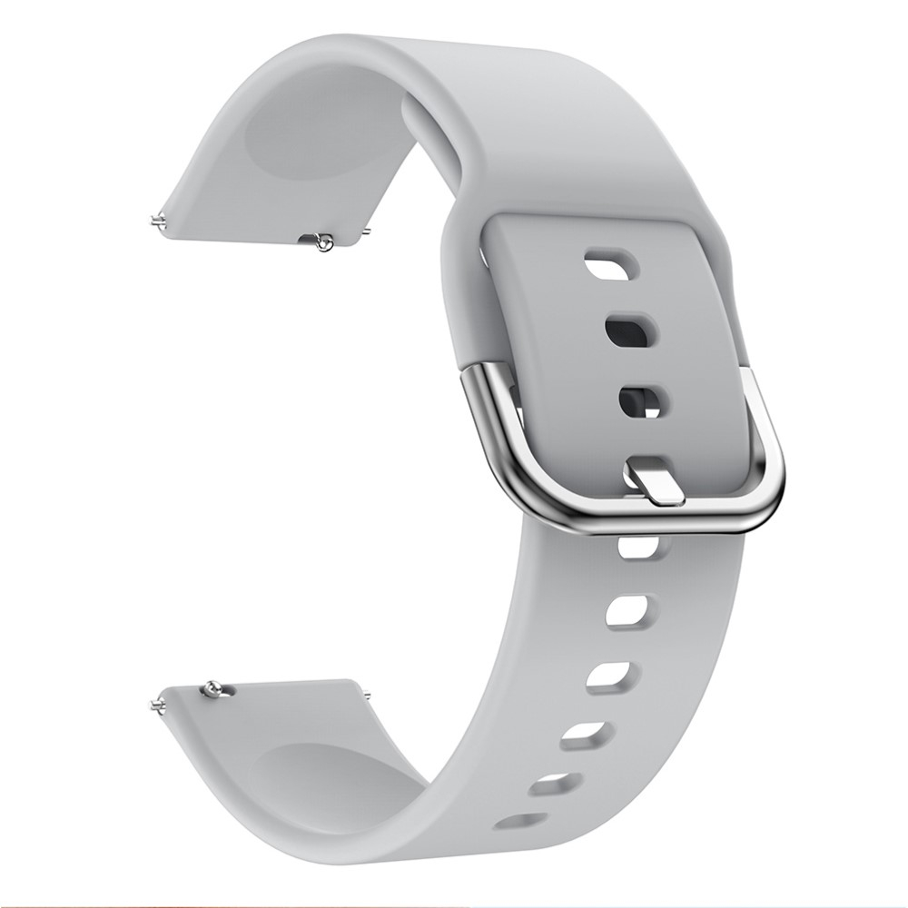 Samsung Galaxy Watch Active Silikon Sport Armband mit Dornschliesse (Gelenkumfang: 155-195mm) - Grau