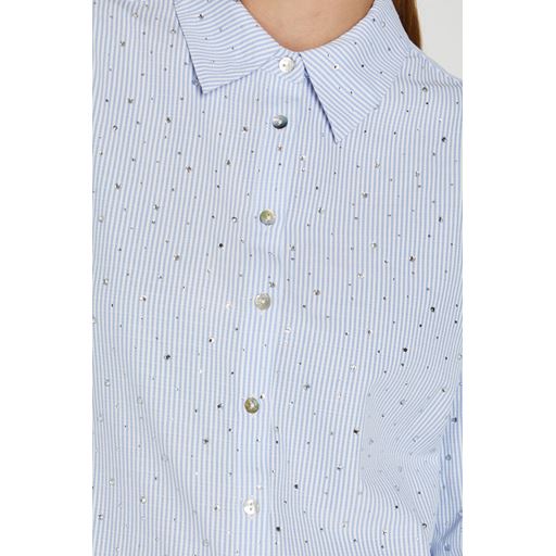 PBO Bizzy Bling Skjorte, Blue Stripe, 34/36