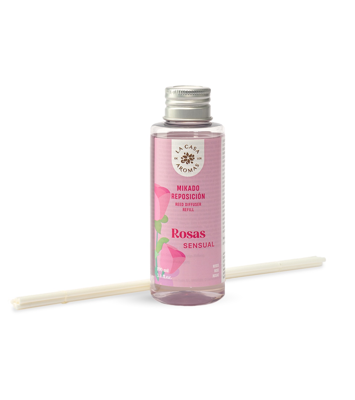 La Casa de los Aromas - Refil de ambientador Mikado 100ml - Rosas