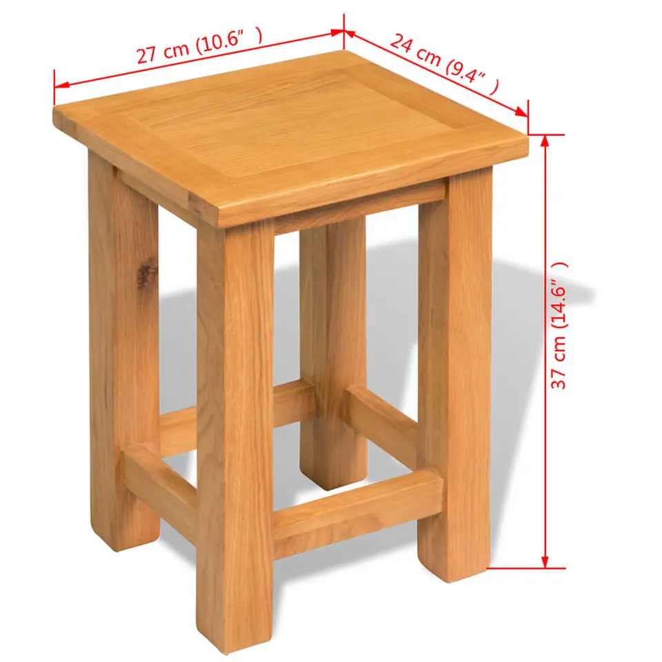 vidaXL - Bijzettafel - Bruin - Hout - 27 x 24 x 37 cm