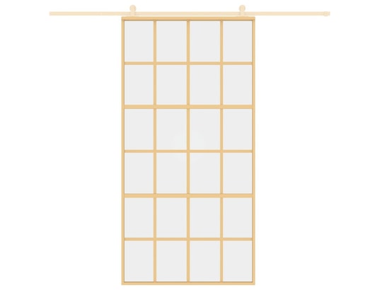 VIDAXL - Porte verre Porte coulissante doré 102,5x205cm verre esg clair et alumin...