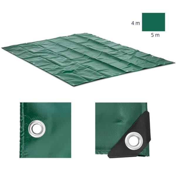 Beskyttelsespresenning med PVC-maljer 650 g/m2 500 x 400 cm