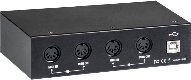 TIE - MIDI 4i4o - Audio-interface - 4 MIDI-ingangen en 4 MIDI-uitgangen - USB