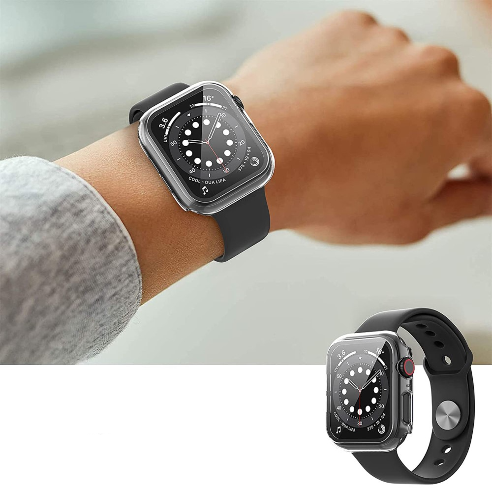 (2er Set) Apple Watch 7 (45 mm) Hardcase Bumper   Schutzglas - Transparent