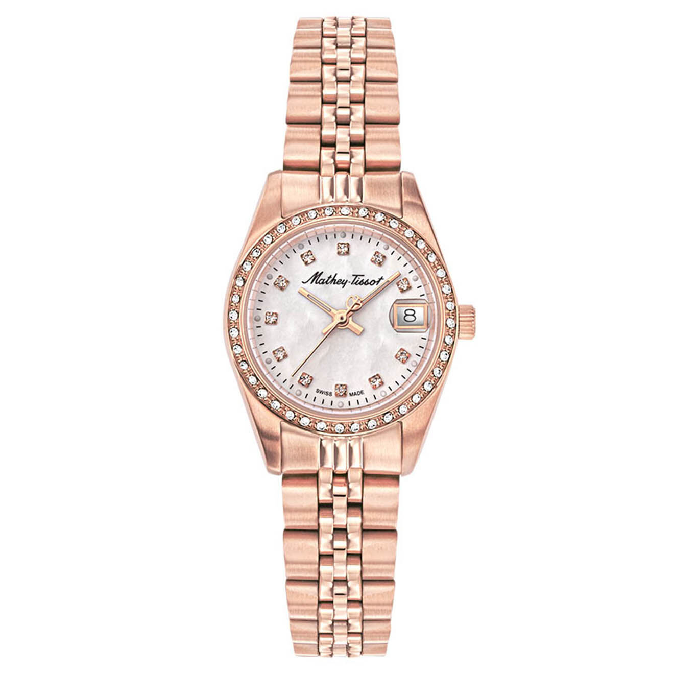 Mathey-Tissot Montre Femme Quartz en Acier Mathy IV doré rose