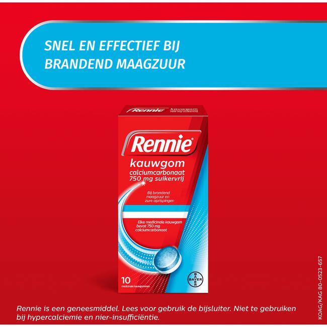 Rennie Kauwgom Suikervrij 10 stuks