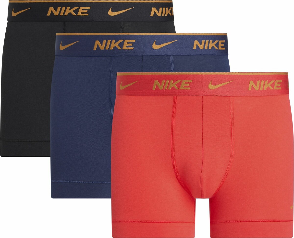 NIKE<br>Conjunto de 3 cuecas boxer lisas com a estampa Signature