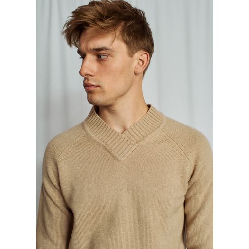 Bruun & Stengade Douglas Striktrøje, Sand, XL