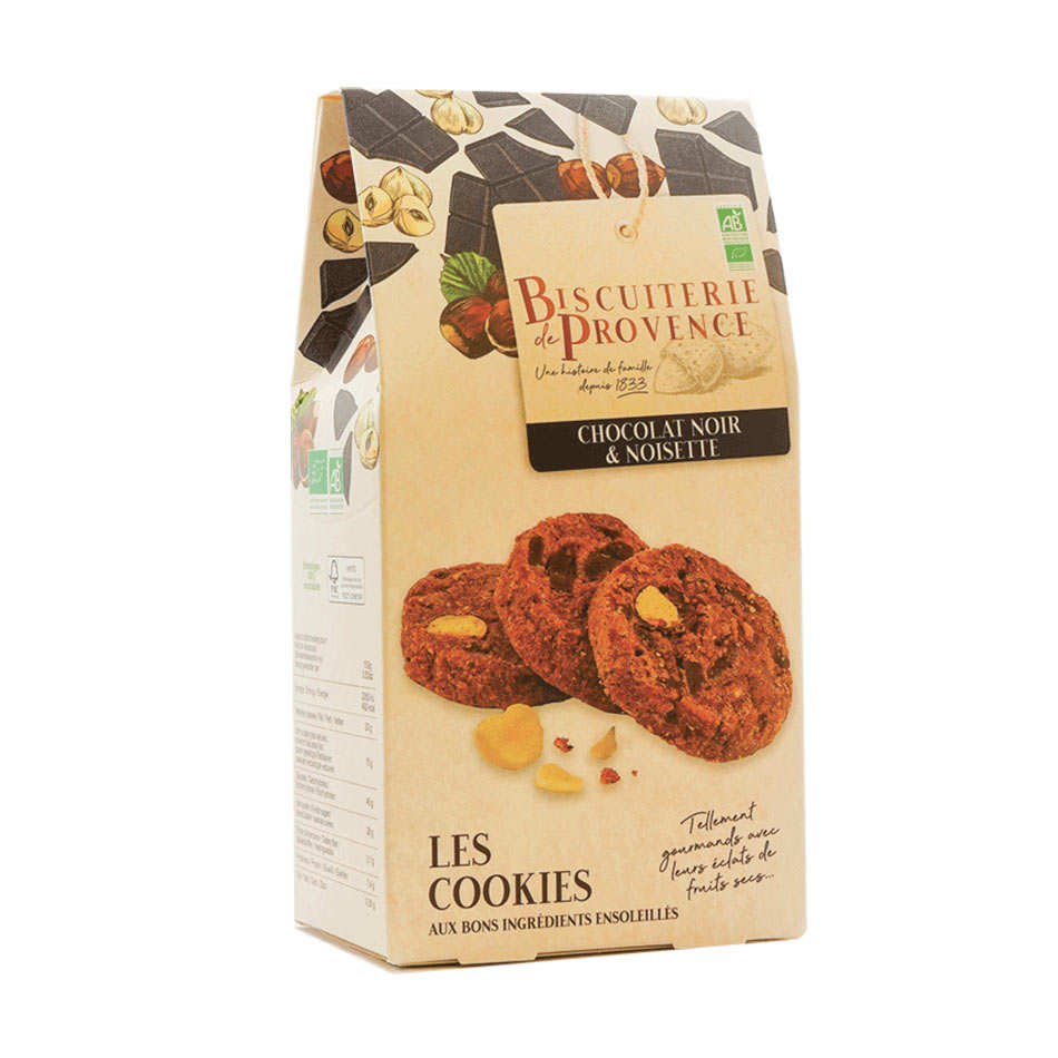 Cookies bio au chocolat noir et noisettes