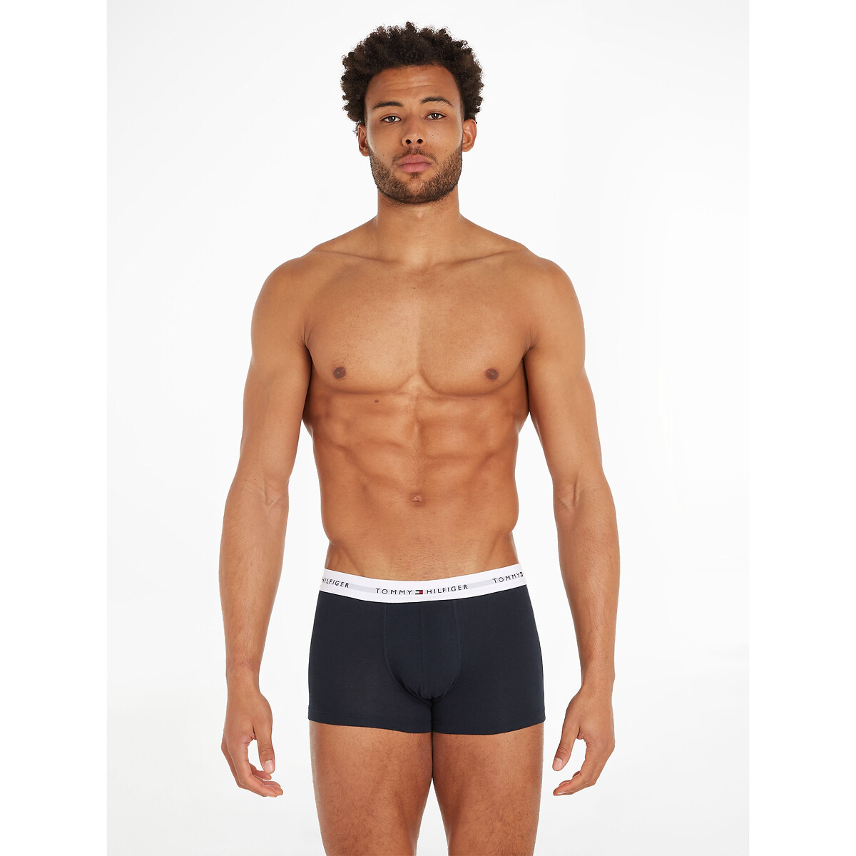 TOMMY HILFIGER<br>Conjunto de 3 cuecas boxer lisas