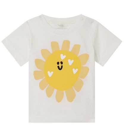 Stella McCartney Kids T-Shirt - Weiß/Gelb m. Sol