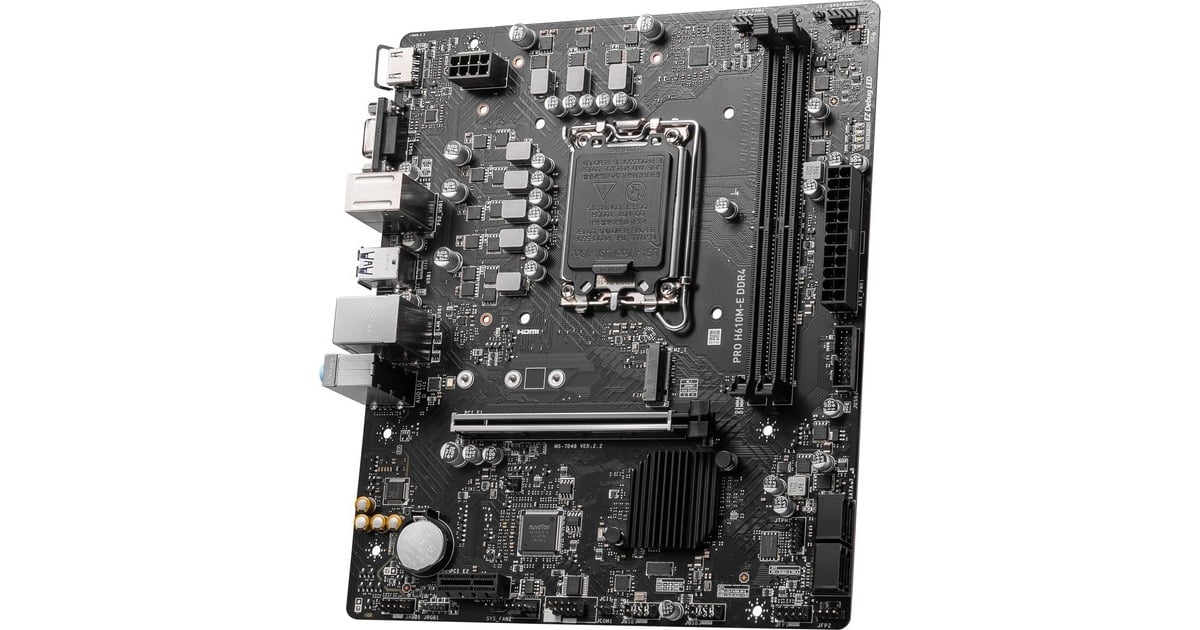 MSIPRO H610M-E DDR4 socket 1700 moederbord  (Zwart, Gb-LAN, Sound, µATX)
