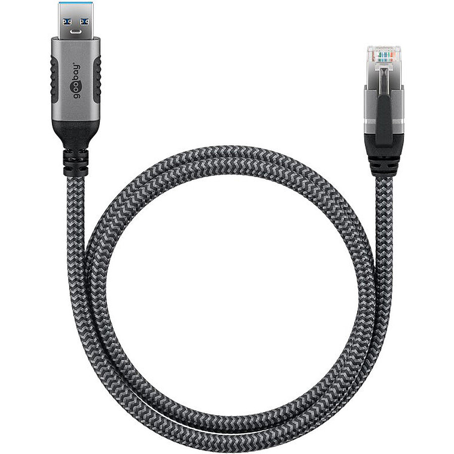 Goobay Câble Ethernet USB-A 3.0 vers RJ45CAT 6 FTP - M/M - 10 m