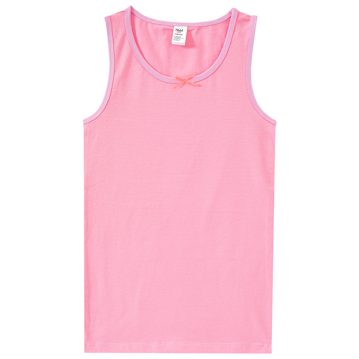 Yigga 2 Mädchen Unterhemden mit Bio-Baumwolle rosa / zartrosa