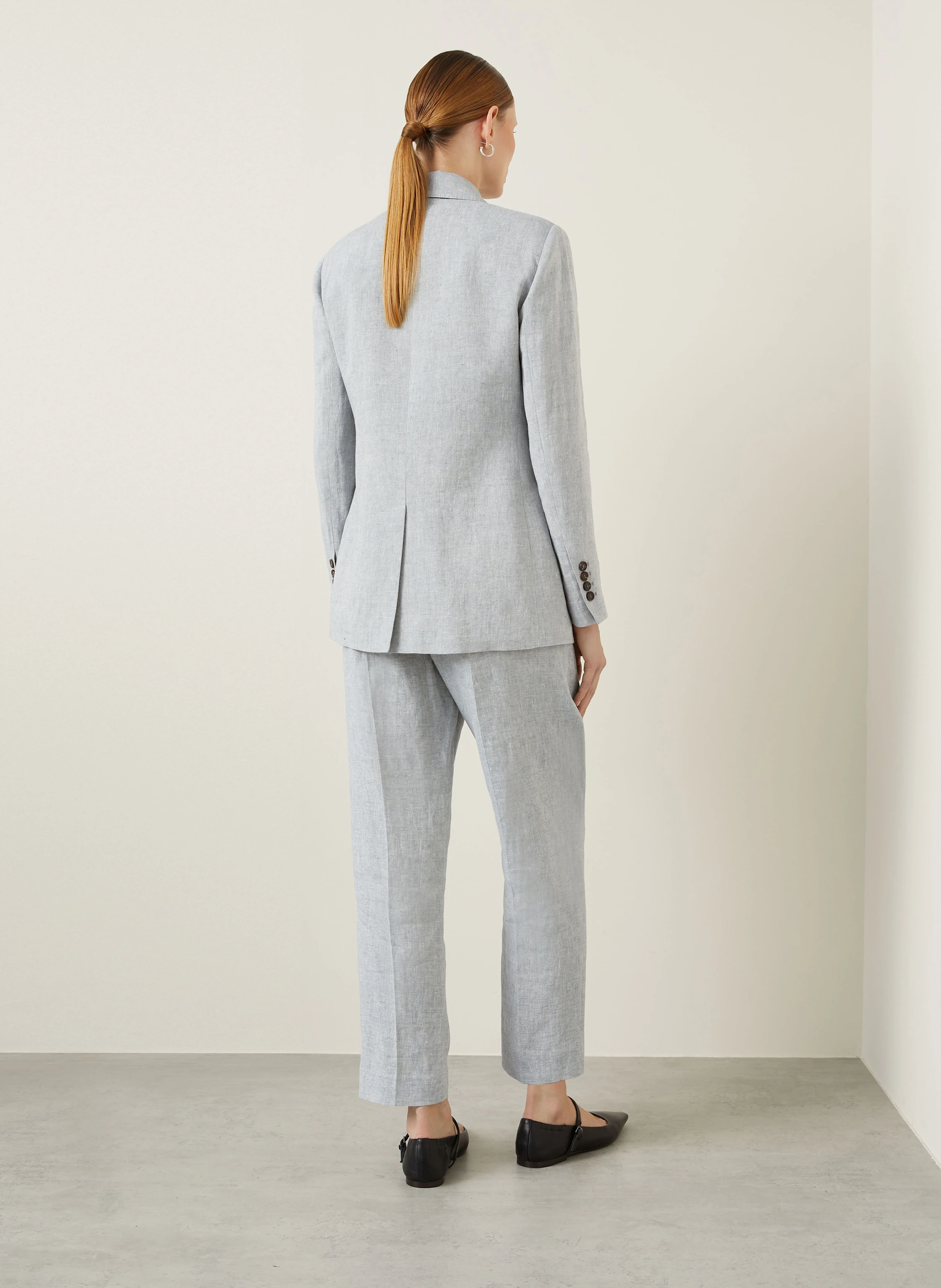 BRUNELLO CUCINELLI Leinenhose mit Glitzergarn
