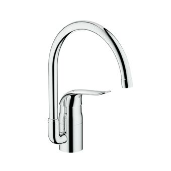 Grohe Euroeco Special 1-gats keukenkraan m. hoge draaibare uitloop chroom
