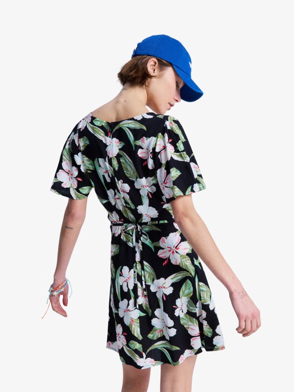 Fresh Breeze Mini Robe manches courtes Noir Femme