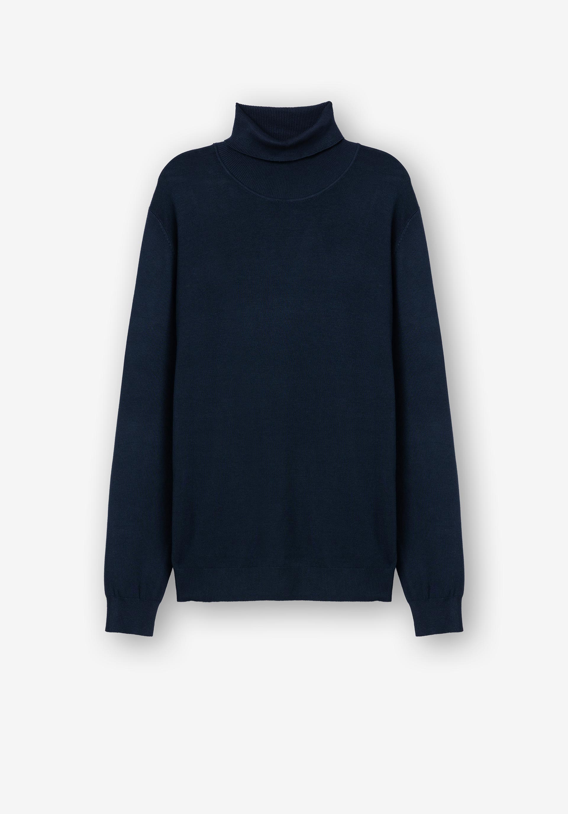 Camisola de Malha Básica de Gola Alta