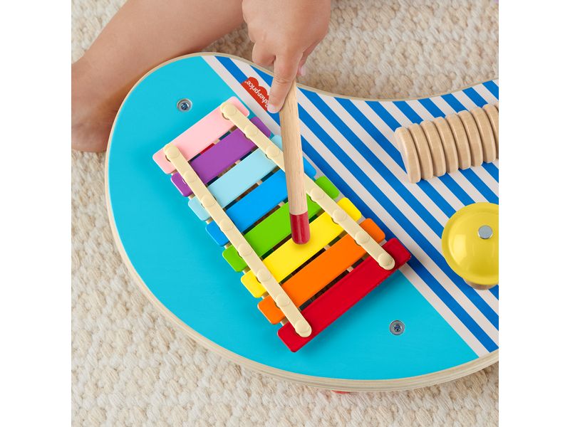 Fisher-Price Musiktisch aus Holz Holz-Musikspielzeug für Kleinkinder