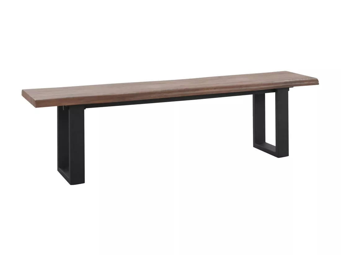 Selina | Banc 180 cm Nature MDF / Métal Noir