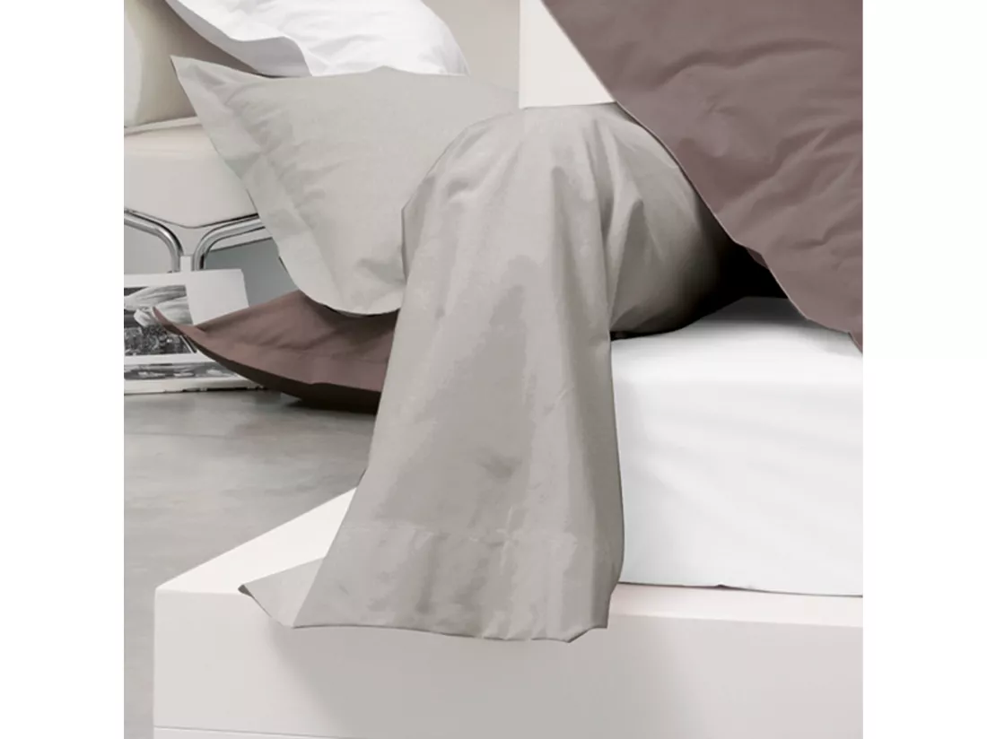 Taie de traversin uni 230X43 cm coton ALTO Chamois