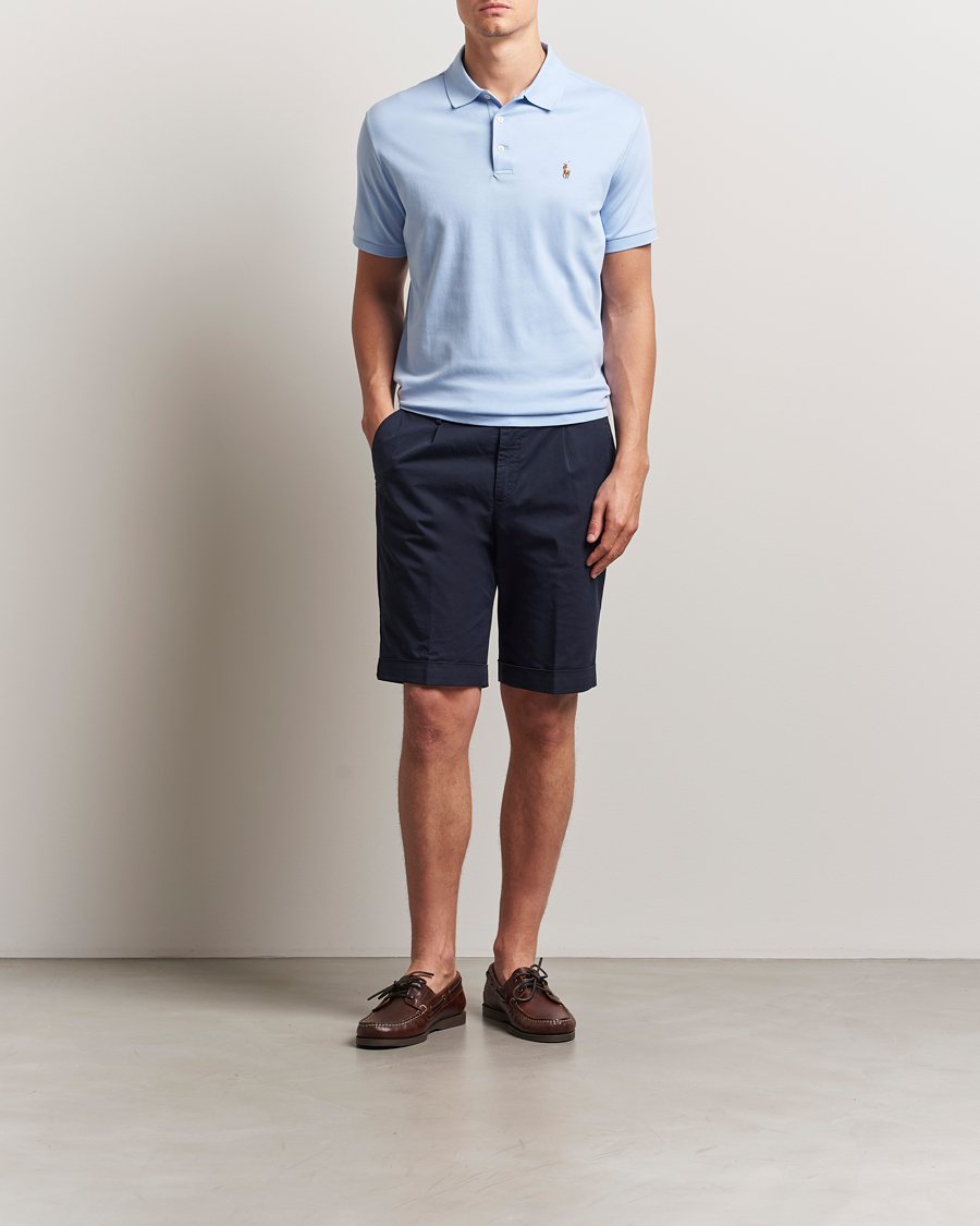 Polo Ralph Lauren Custom Slim Fit Cotton Polo Office Blue