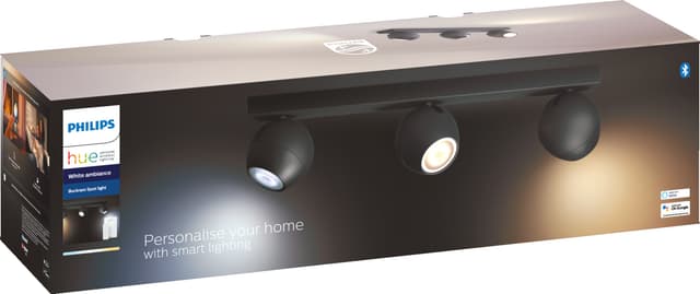 Philips Hue Buckram spotlys 3x5W (sort)