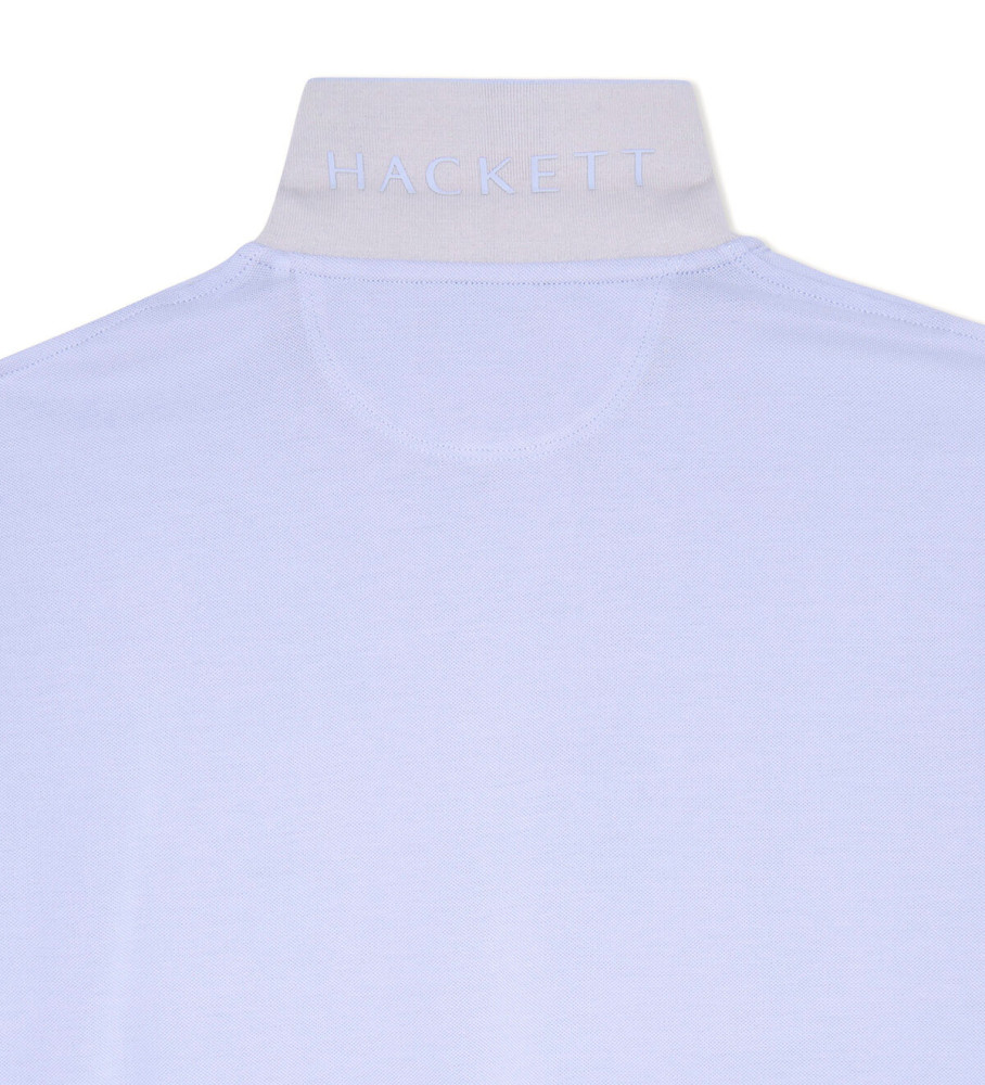 Polo Hackett Slim Fit com Logo azul