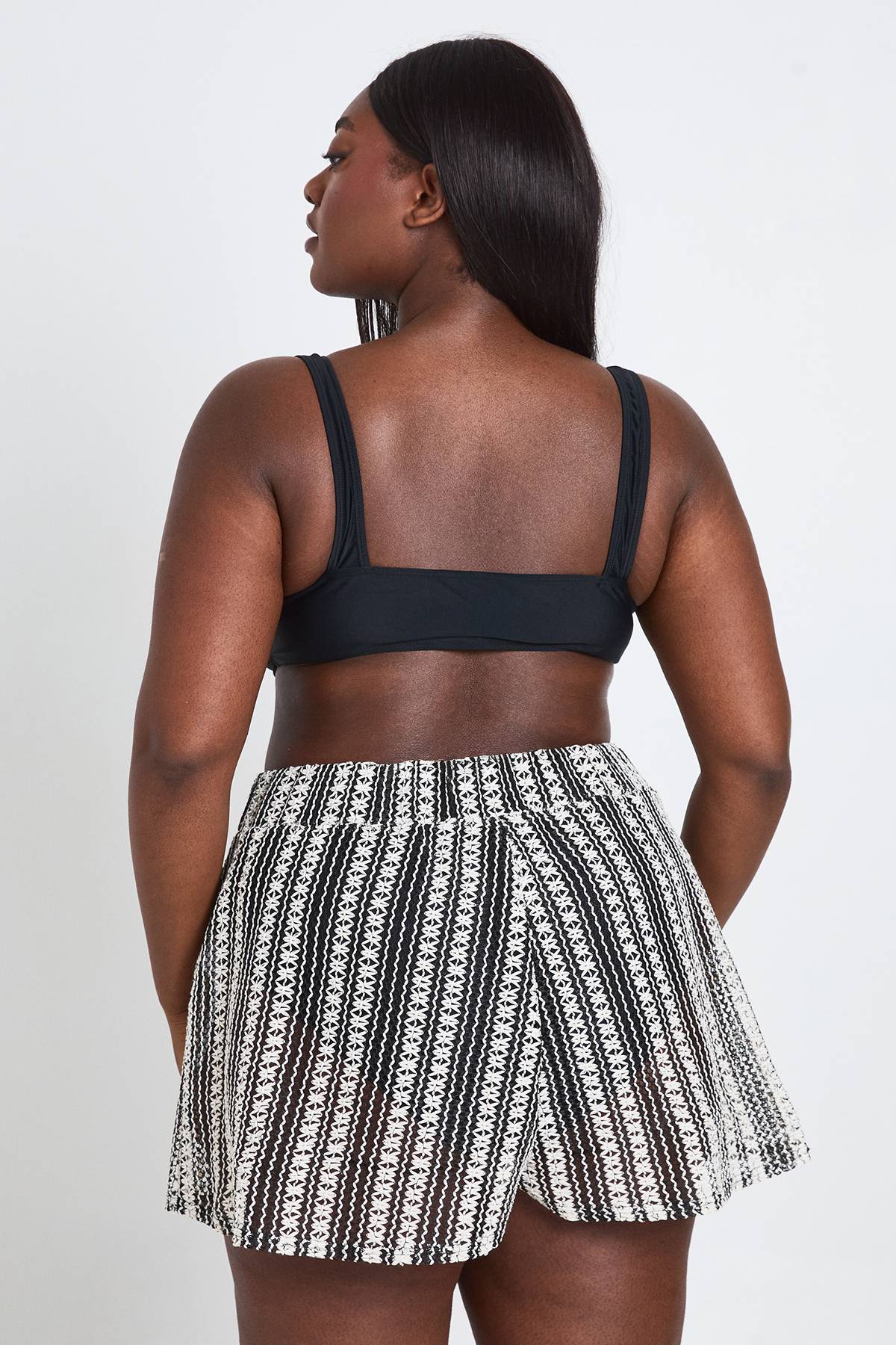boohoo Short De Plage En Crochet Grande Taille