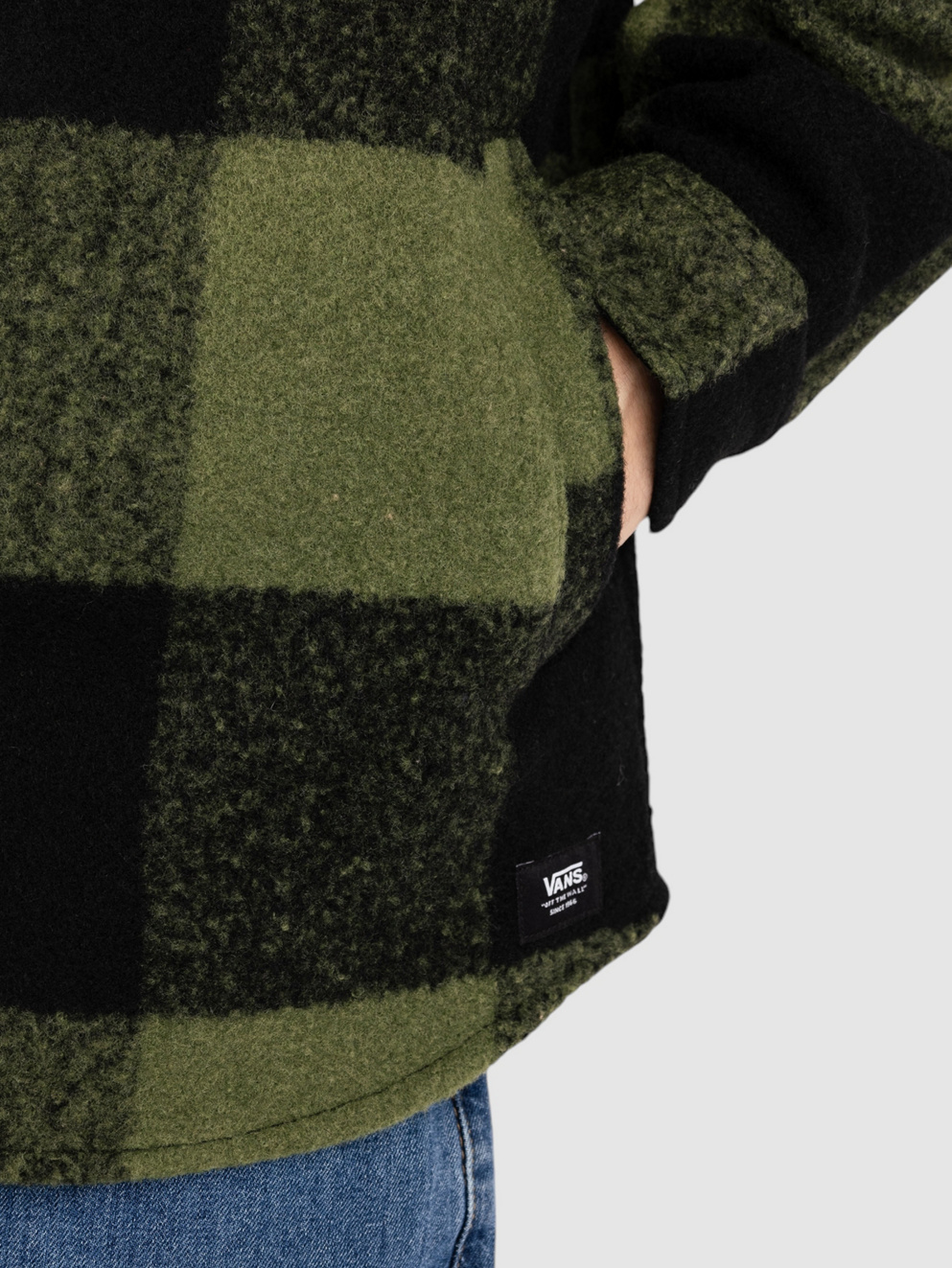 Vans Denby Fuzzy Shacket Shirt black/loden green