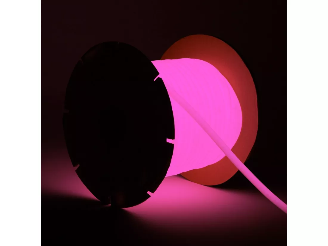 Bobine Gaine Néon LED Dimmable 220V Circulaire SFLEX17 50 Mètres IP65 Coupe 100 cm Rose