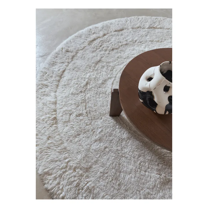 Lorena Canals Tapis rond Arctic circle 250x250 cm | Blanc