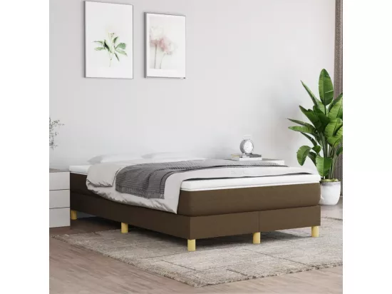 Sommier tapissier Marron foncé 120x200 cm Tissu