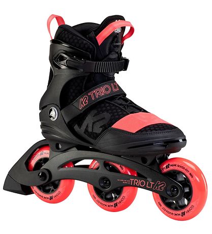 K2 Rollschuhe - Trio LT 100 W - Schwarz/Koralle - Inliner