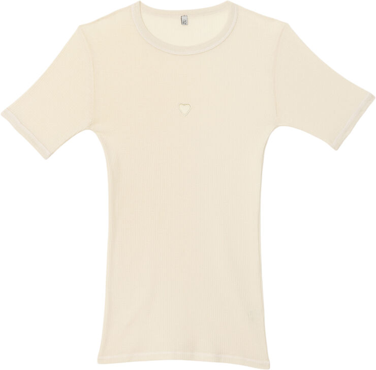 BASERANGE HEART SHORT SLEEVE Undyed
