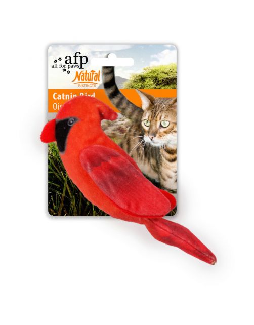 All For Paws Bird - Kattenspeelgoed - 15x5x5 cm Assorti